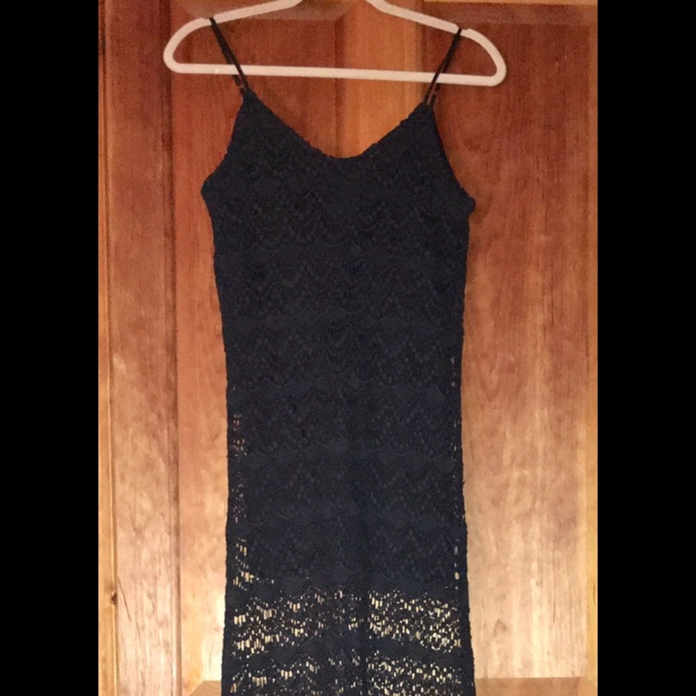 Black, lace detail, summer dress/coverup